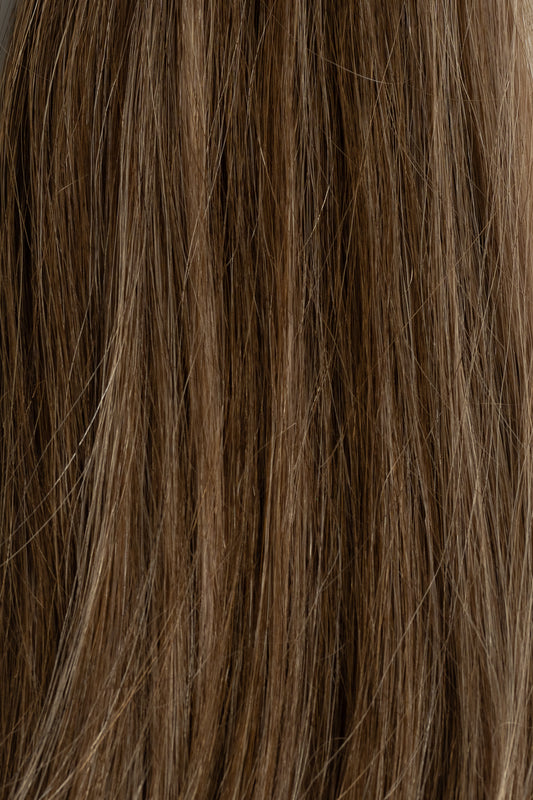 Close-up of brown Espresso Hair Extension